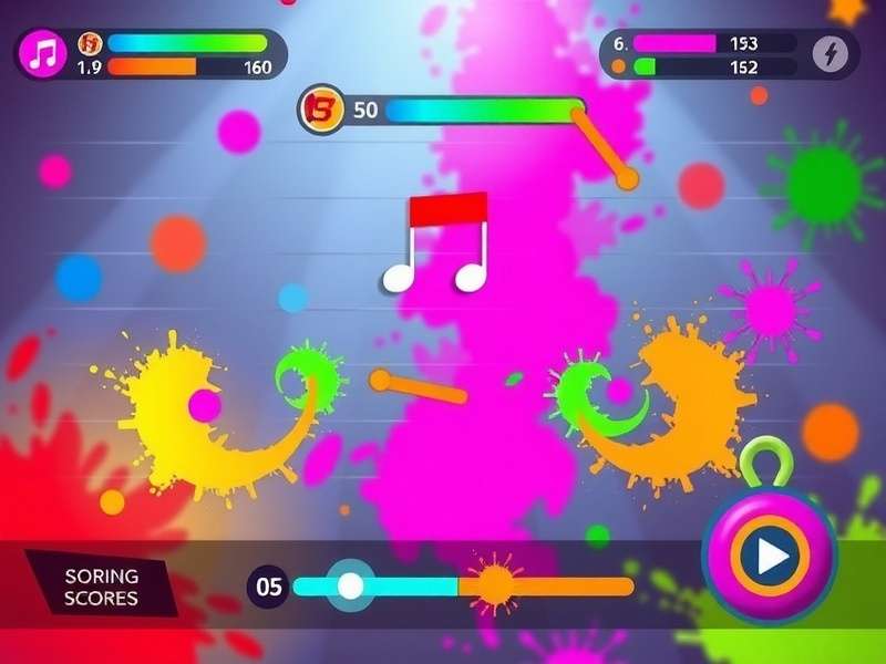 Beat Blitz Brilliance gameplay screenshot showing rhythm mechanics